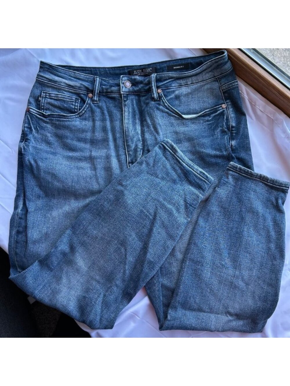 Judy Blue Plus Size Tummy Control 26” Inseam Jeans JB885525 Stretch Sz 14W